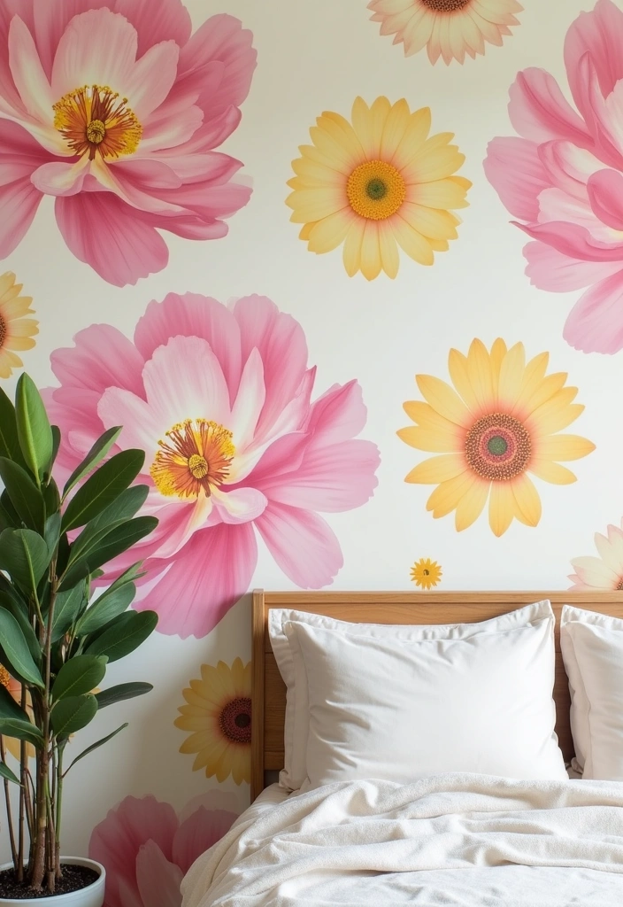 15 Bright and Cheerful Spring Bedroom Wallpapers You Won't Believe Exist! - 1. Lush Floral Paradise