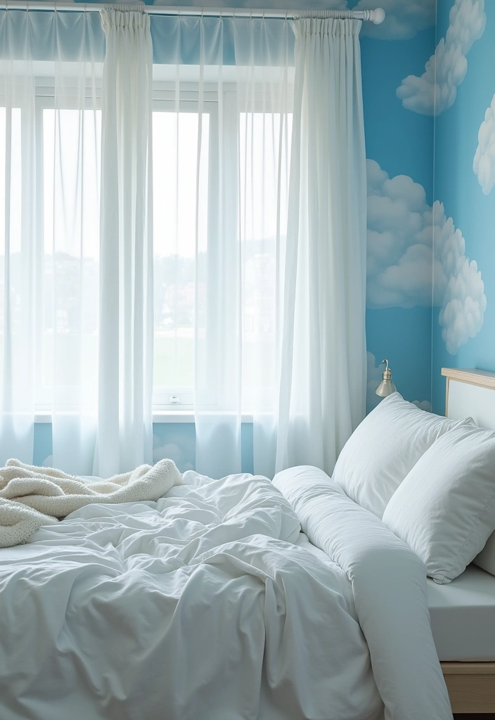 15 Bright and Cheerful Spring Bedroom Wallpapers You Won't Believe Exist! - 14. Refreshing Sky and Clouds