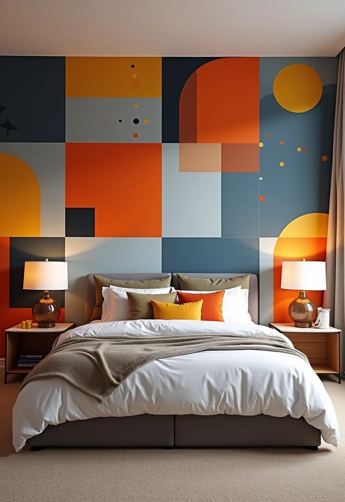15 Bright and Cheerful Spring Bedroom Wallpapers You Won't Believe Exist! - 3. Bold Geometric Patterns