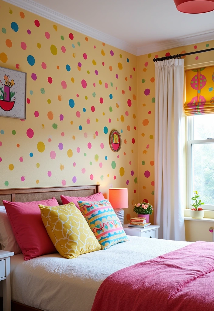15 Bright and Cheerful Spring Bedroom Wallpapers You Won't Believe Exist! - 5. Playful Polka Dots