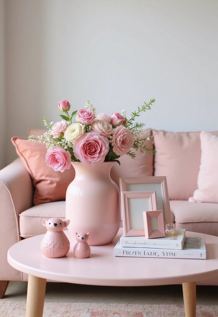 15 Cozy Living Room Ideas with Pink Decor That'll Make You Say 'Wow!' - 4. Pink Decorative Accents