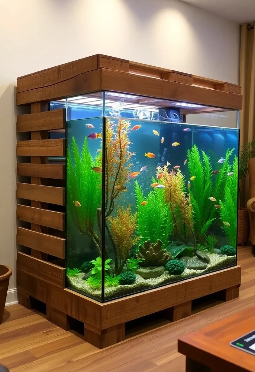 15 DIY Aquarium Projects That Are So Easy, You'll Want to Start Today! - 5. Rustic Pallet Aquariums
