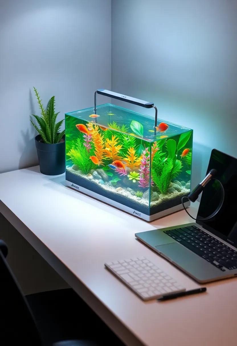15 DIY Aquarium Projects That Are So Easy, You'll Want to Start Today! - 6. Mini Desktop Aquariums