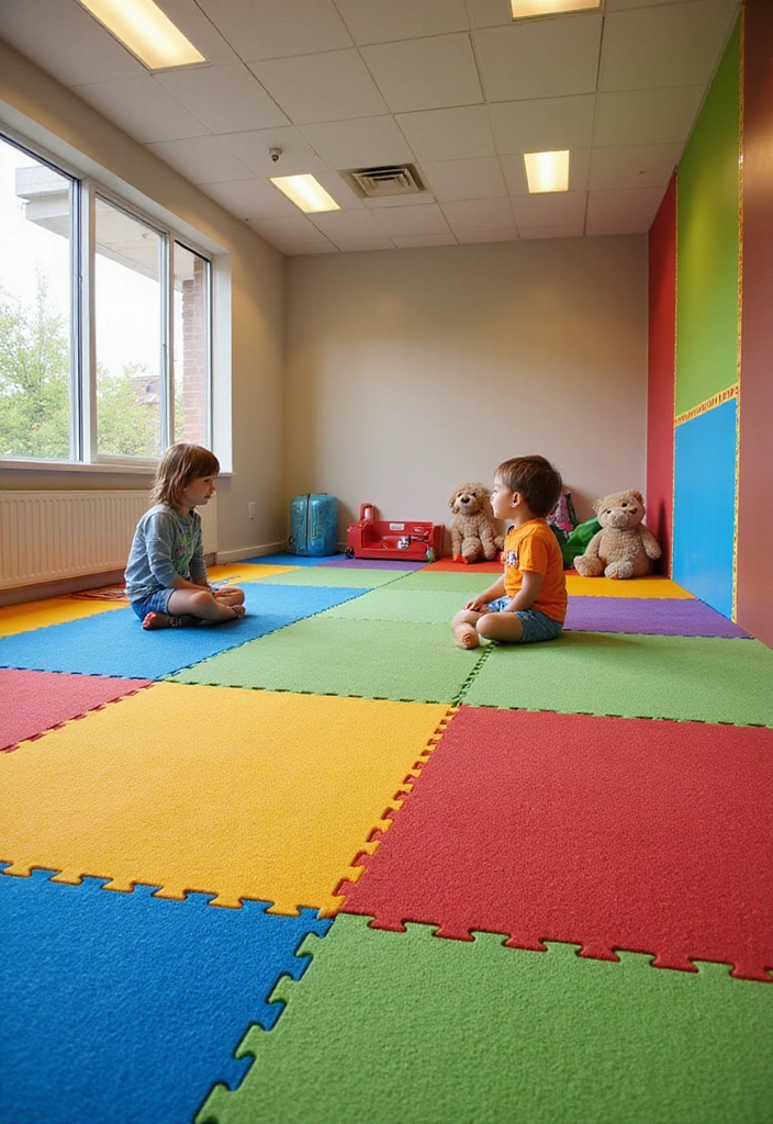 15 Smart Multi-Functional Play Area Designs That Maximize Your Space! - 12. Flexible Flooring Options