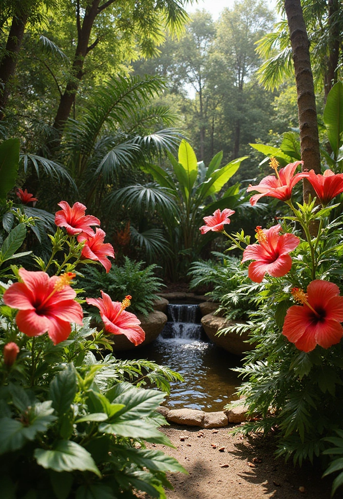 15 Stunning Flower Bed Designs That Will Transform Your Garden into a Paradise! - 3. Tropical Oasis