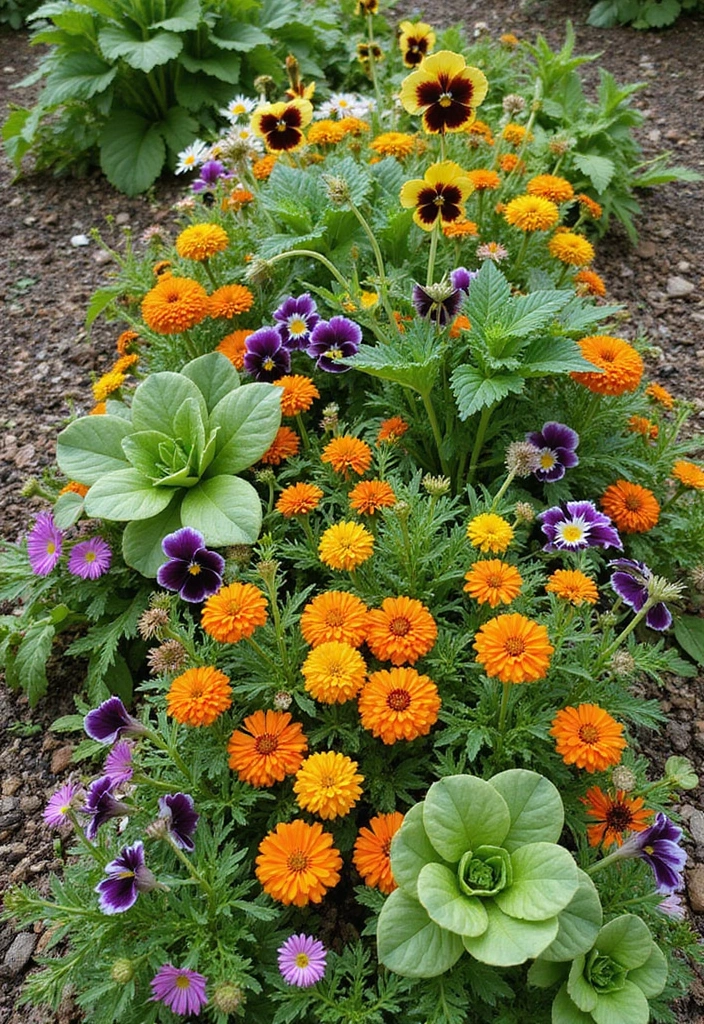 15 Stunning Flower Bed Designs That Will Transform Your Garden into a Paradise! - 7. Edible Flower Bed