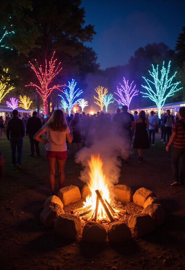18 Bonfire Lighting Hacks That'll Set the Perfect Mood for Your Garden Parties (Tip #9 is a Game Changer!) - 10. Colorful LED Lights