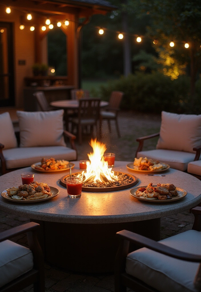 18 Bonfire Lighting Hacks That'll Set the Perfect Mood for Your Garden Parties (Tip #9 is a Game Changer!) - 11. Cozy Fire Pit Tables