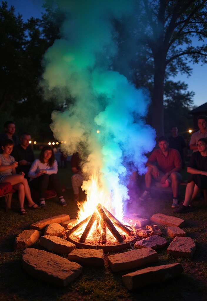 18 Bonfire Lighting Hacks That'll Set the Perfect Mood for Your Garden Parties (Tip #9 is a Game Changer!) - 3. Use Colorful Firewood