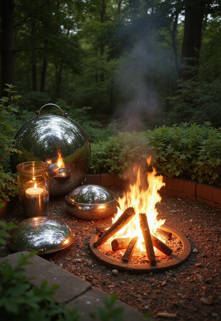 18 Bonfire Lighting Hacks That'll Set the Perfect Mood for Your Garden Parties (Tip #9 is a Game Changer!) - 7. Use Reflective Surfaces