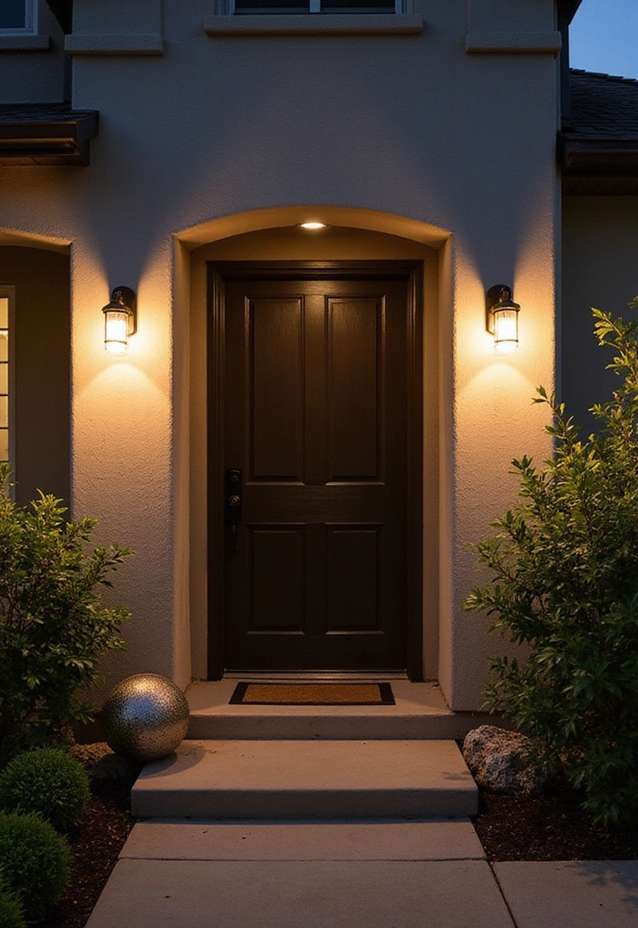 18 Magical Outdoor Lighting Ideas to Illuminate Your Front Yard Like Never Before! - 11. Wall-Mounted Outdoor Lights