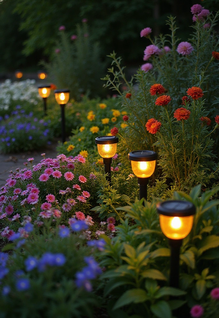 18 Magical Outdoor Lighting Ideas to Illuminate Your Front Yard Like Never Before! - 4. Solar-Powered Garden Lights