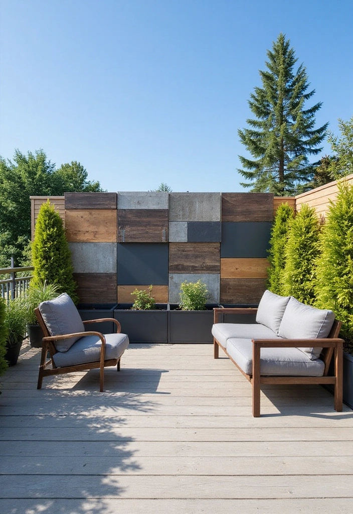 20 Stunning Deck Privacy Wall Ideas That Will Transform Your Outdoor Space! - 20. Customizable Modular Walls