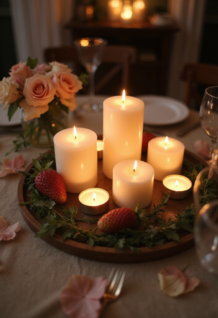 10 Heartwarming Senior Table Decor Ideas That Will Brighten Any Space (You Won't Believe #6!) - 10. Cozy Candle Arrangements