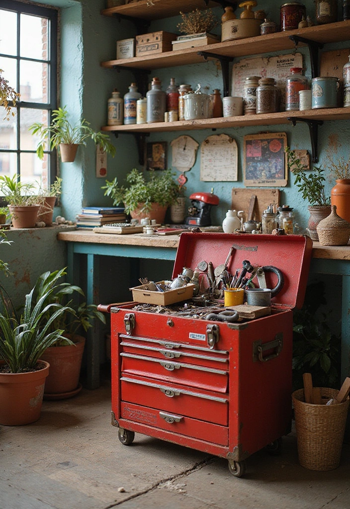 10 Ingenious Small Tool Chairs That Will Transform Your Workspace (You Won't Believe #5!) - 9. The Vintage Toolbox Chair