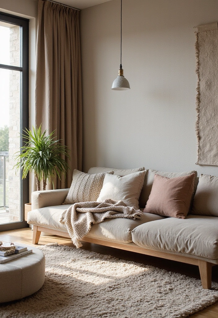 10 Japandi Decor Tips That'll Transform Your Living Room Into a Cozy Retreat! - 6. Layer Textures for Comfort
