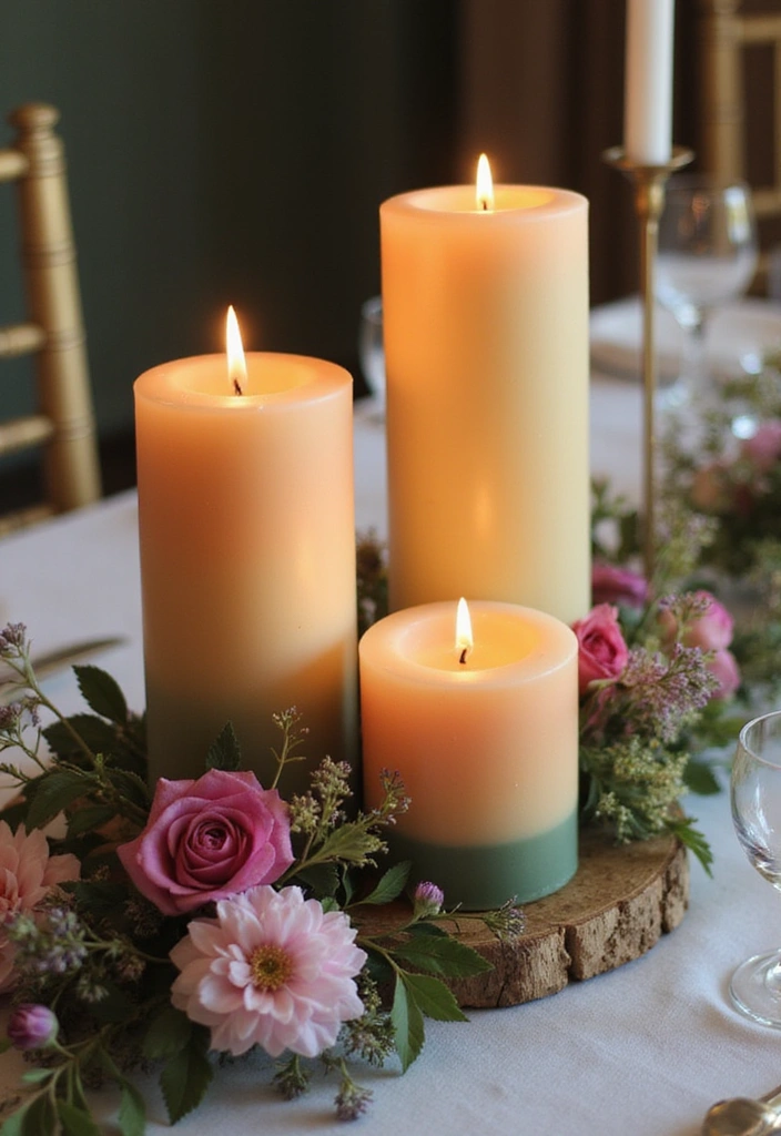 10 Stunning Candle Painting Ideas That'll Transform Your Space (You Won't Believe #4!) - 8. Ombre Effect Candles