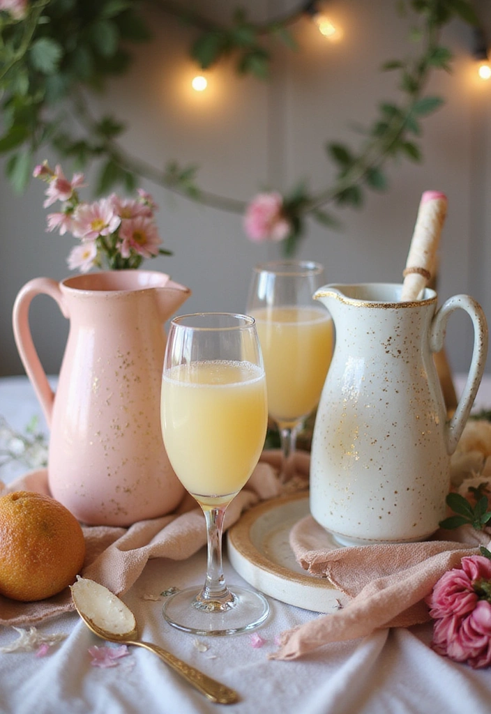 10 Stunning Home Decor Mimosa Bar Ideas That Will Wow Your Guests! - 8. Whimsical Fairytale Mimosa Bar