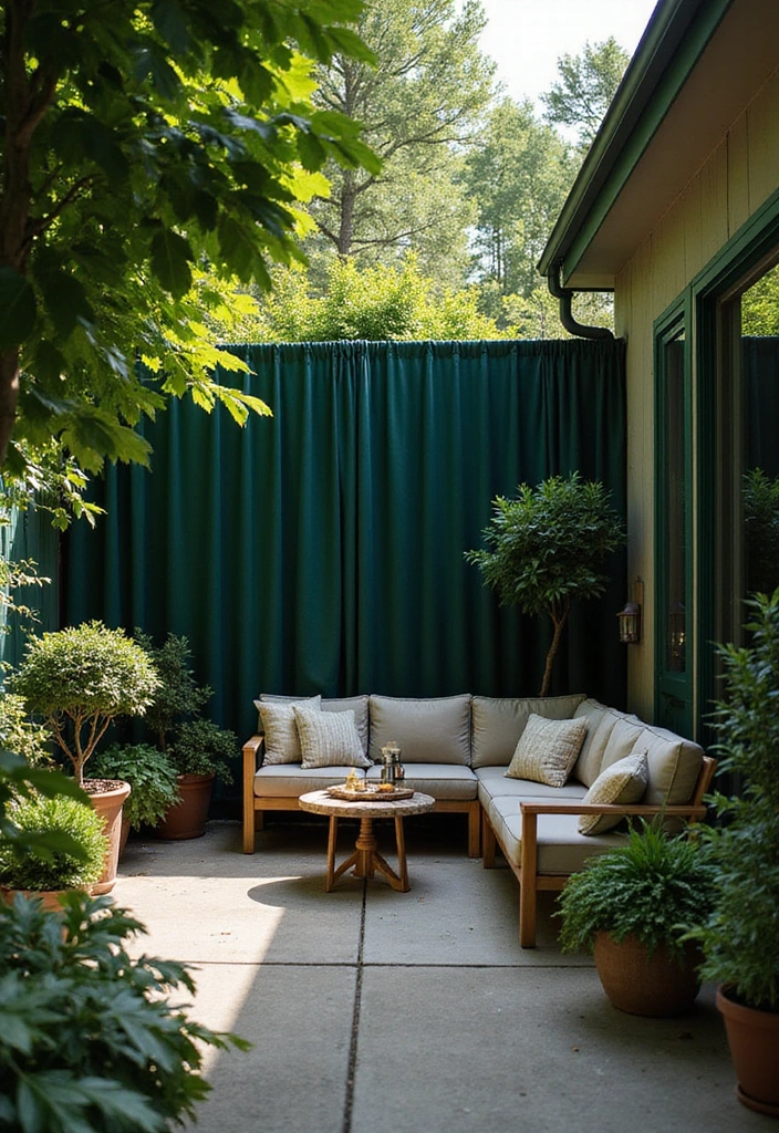 10 Stunning Outdoor Curtain Ideas That Will Transform Your Patio Into a Cozy Oasis! - 7. Privacy Panels for a Cozy Retreat
