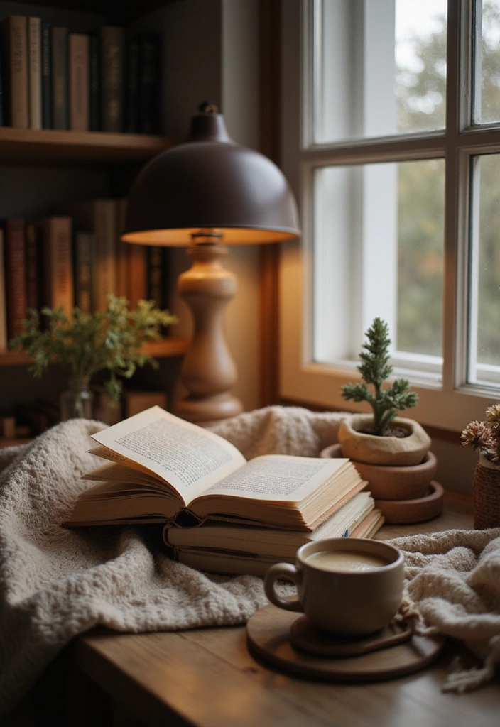10 Stunning Senior Table Display Ideas That Will Brighten Up Any Room (You Won't Believe #5!) - 7. Cozy Reading Nook Table