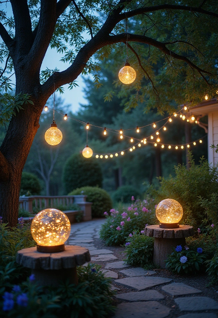 10 Stunning Solar Light Crafts That Will Illuminate Your Home Like Never Before! - 2. Solar-Powered Fairy Light Globes