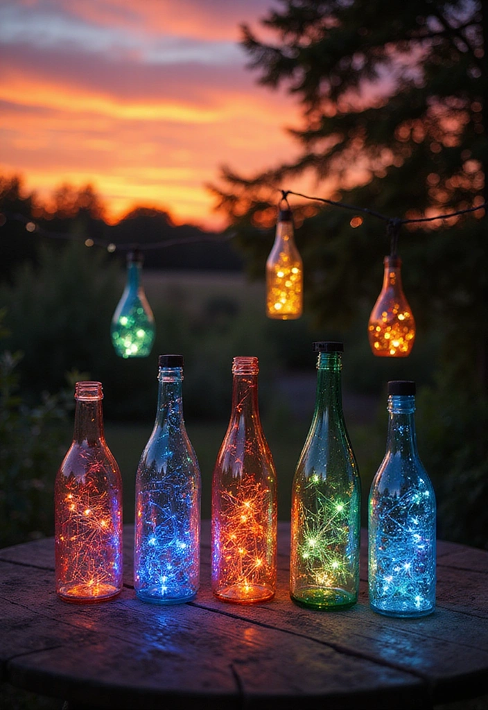 10 Stunning Solar Light Crafts That Will Illuminate Your Home Like Never Before! - 5. Solar Light Bottles