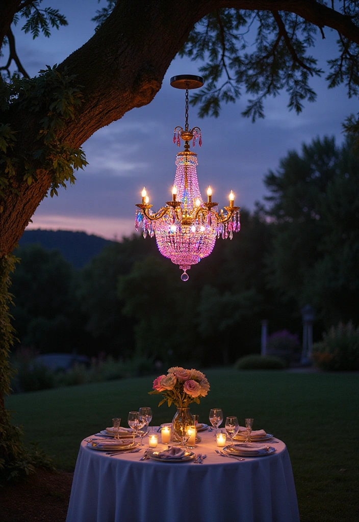 10 Stunning Solar Light Crafts That Will Illuminate Your Home Like Never Before! - 6. Solar Light Chandelier