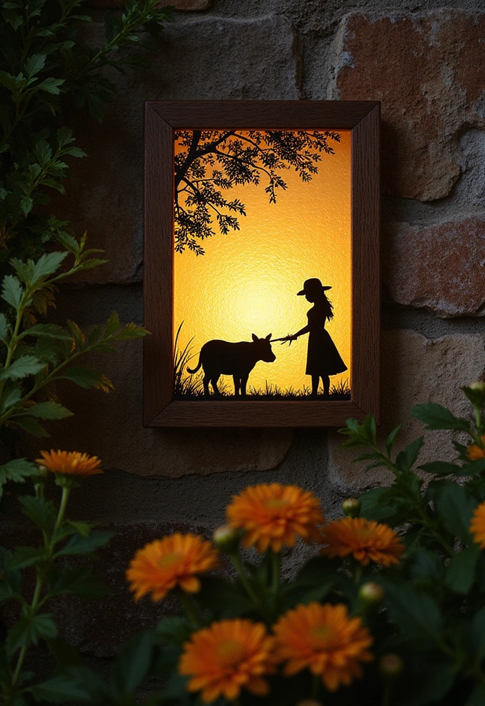 10 Stunning Solar Light Crafts That Will Illuminate Your Home Like Never Before! - 7. Solar Light Wall Art