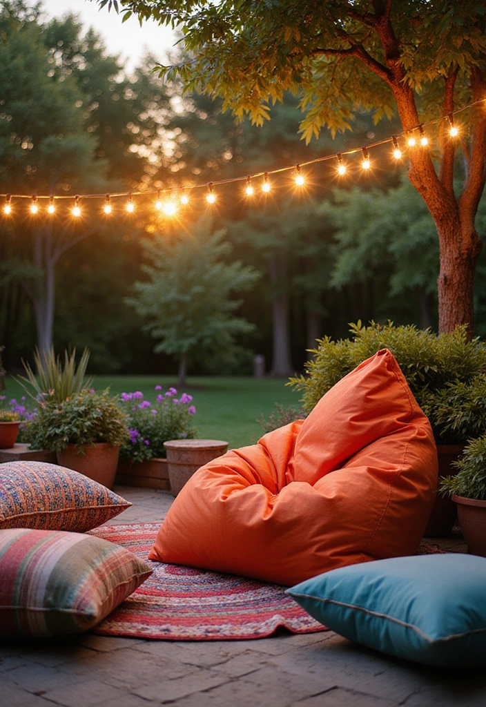 10 Stylish Bean Bag Chair Designs That Will Make Your Living Room Cozy AF! - 4. Outdoor-Ready Bean Bag
