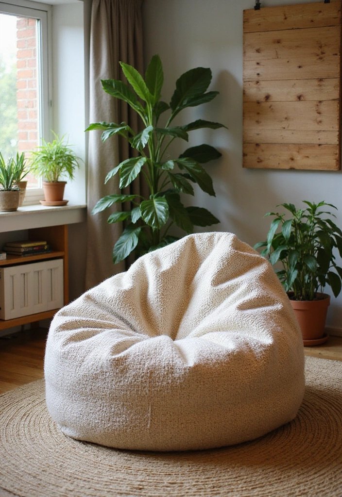 10 Stylish Bean Bag Chair Designs That Will Make Your Living Room Cozy AF! - 7. Eco-Friendly Bean Bag