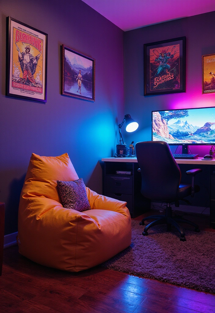 10 Stylish Bean Bag Chair Designs That Will Make Your Living Room Cozy AF! - 8. Gaming Bean Bag