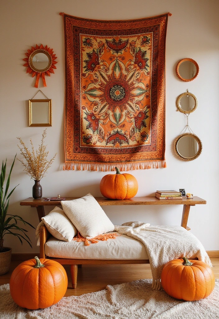 10 Vibrant Orange Bedroom Decor Ideas That Will Brighten Your Mood Instantly! - 8. Orange-Themed Wall Decor