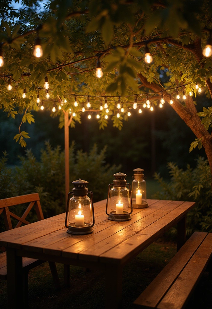 12 Al Fresco Dining Decor Ideas That Will Make Every Meal Feel Like a Special Occasion! - 1. Twinkling Fairy Lights