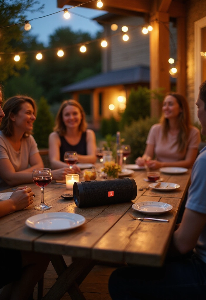 12 Al Fresco Dining Decor Ideas That Will Make Every Meal Feel Like a Special Occasion! - 12. Ambient Sound