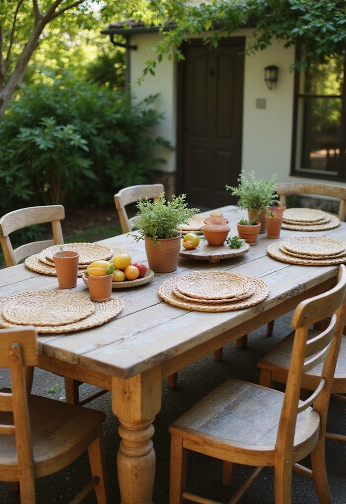 12 Al Fresco Dining Decor Ideas That Will Make Every Meal Feel Like a Special Occasion! - 4. Rustic Wooden Tables
