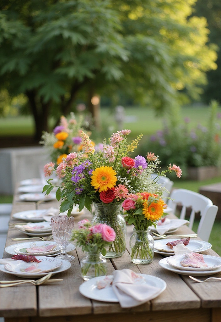 12 Al Fresco Dining Decor Ideas That Will Make Every Meal Feel Like a Special Occasion! - 6. Floral Centerpieces