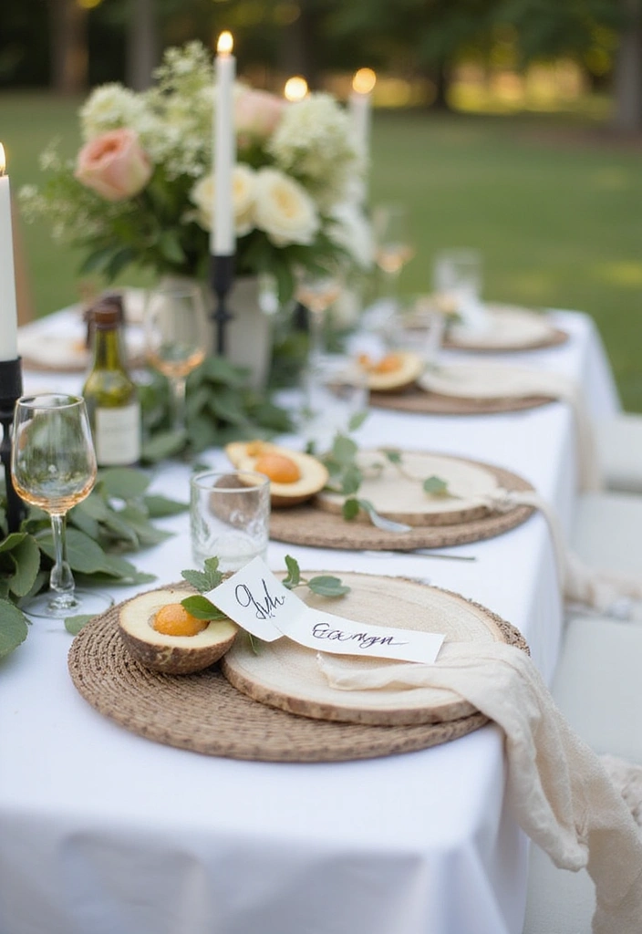 12 Al Fresco Dining Decor Ideas That Will Make Every Meal Feel Like a Special Occasion! - 8. Creative Place Cards