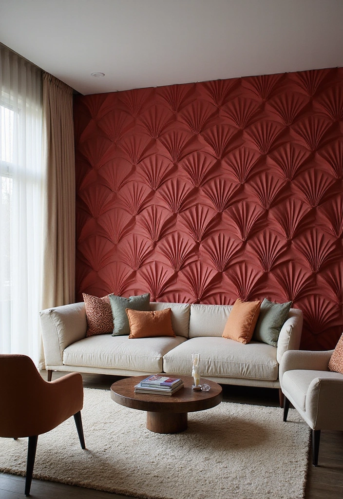 12 Stunning Fan Shape Decor Trends That Will Transform Your Home! - 10. Fan-Shaped Wall Panels: Texture and Depth