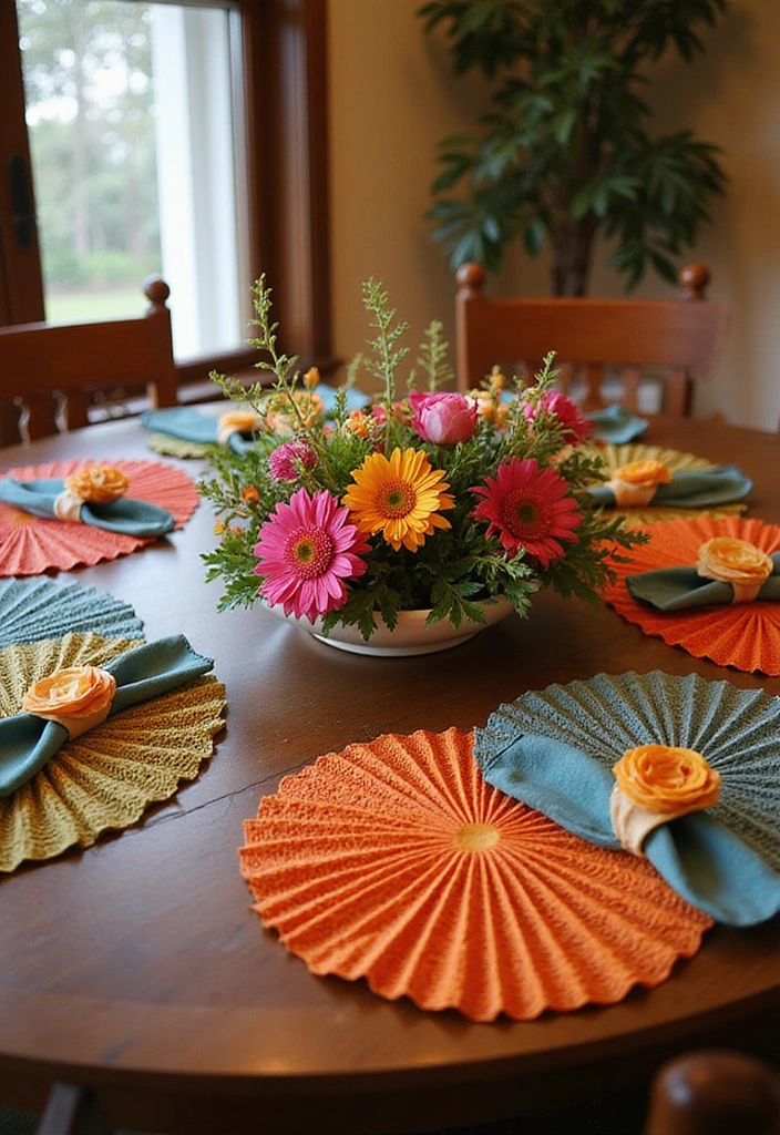 12 Stunning Fan Shape Decor Trends That Will Transform Your Home! - 9. Fan-Shaped Table Settings: Dining With Style