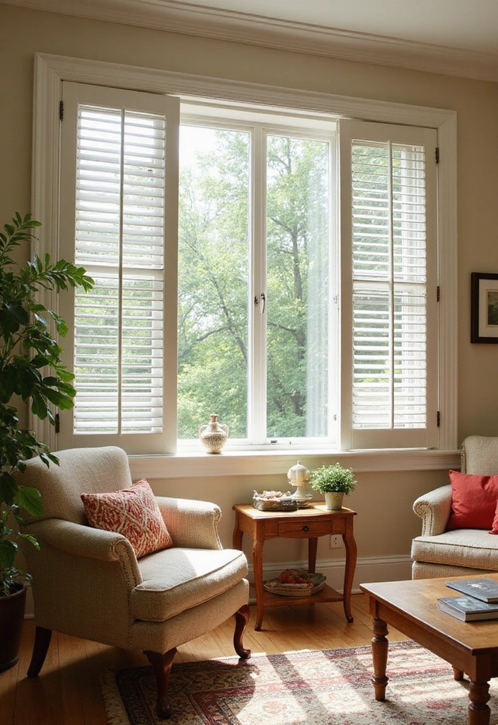 12 Stunning Window Slide Decor Ideas That Will Transform Your Home (You Won't Believe #5!) - 10. Artistic Shutters