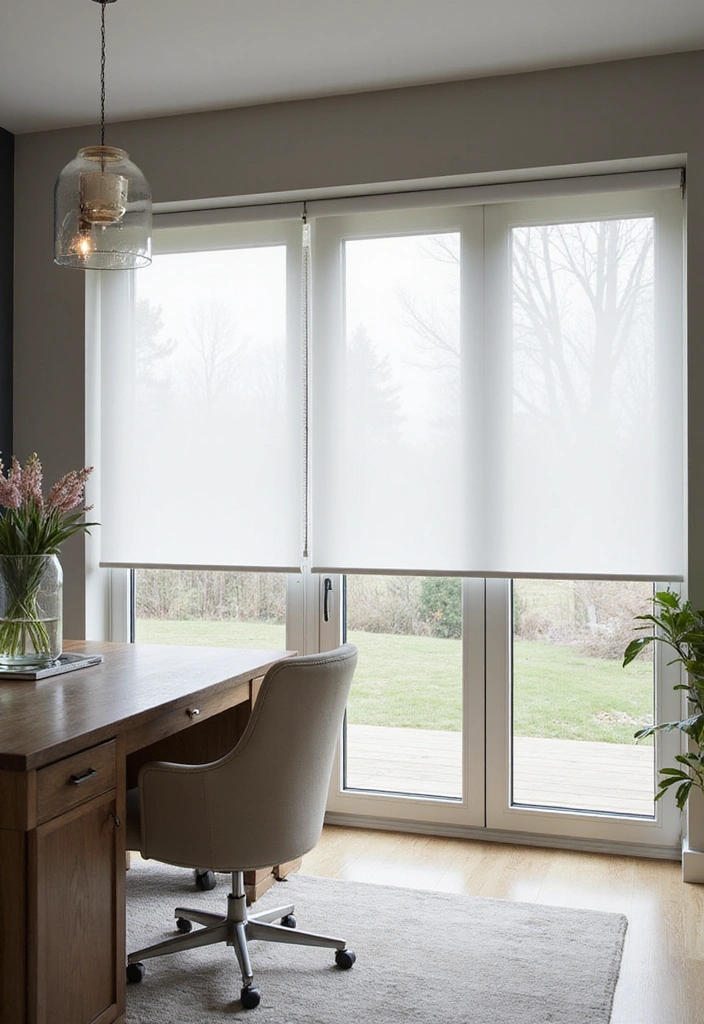 12 Stunning Window Slide Decor Ideas That Will Transform Your Home (You Won't Believe #5!) - 4. Minimalist Roller Shades