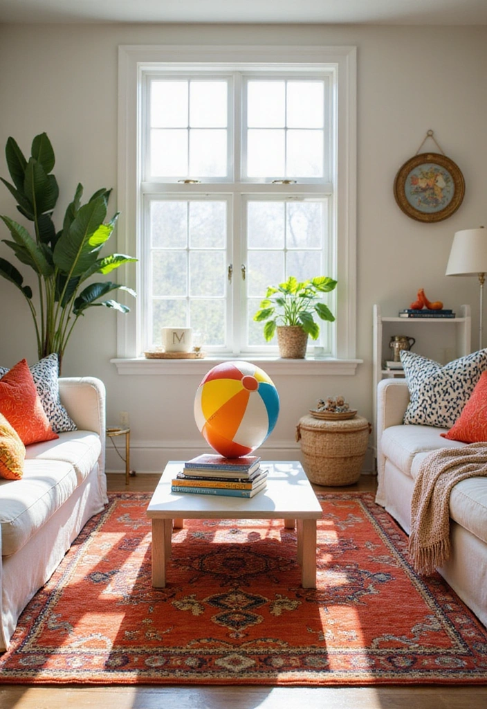 12 Summer Room Decor Ideas That Will Make Your Space Feel Like a Beach Paradise! - 12. Add a Splash of Fun with Beach Ball Accents