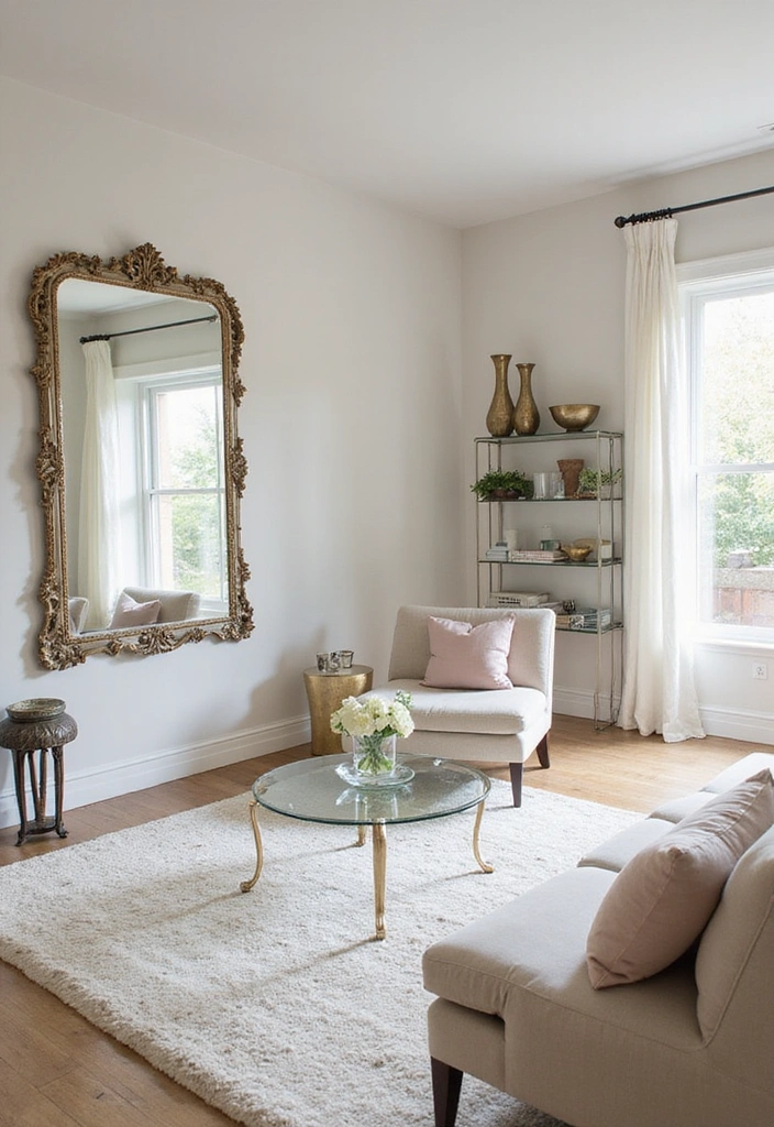 12 Summer Room Decor Ideas That Will Make Your Space Feel Like a Beach Paradise! - 8. Brighten Up with Reflective Surfaces