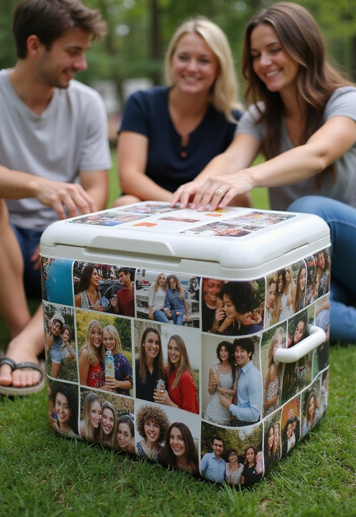 13 Epic Frat Cooler Decor Ideas That Will Make Your Party Unforgettable! - 3. DIY Photo Collage Cooler