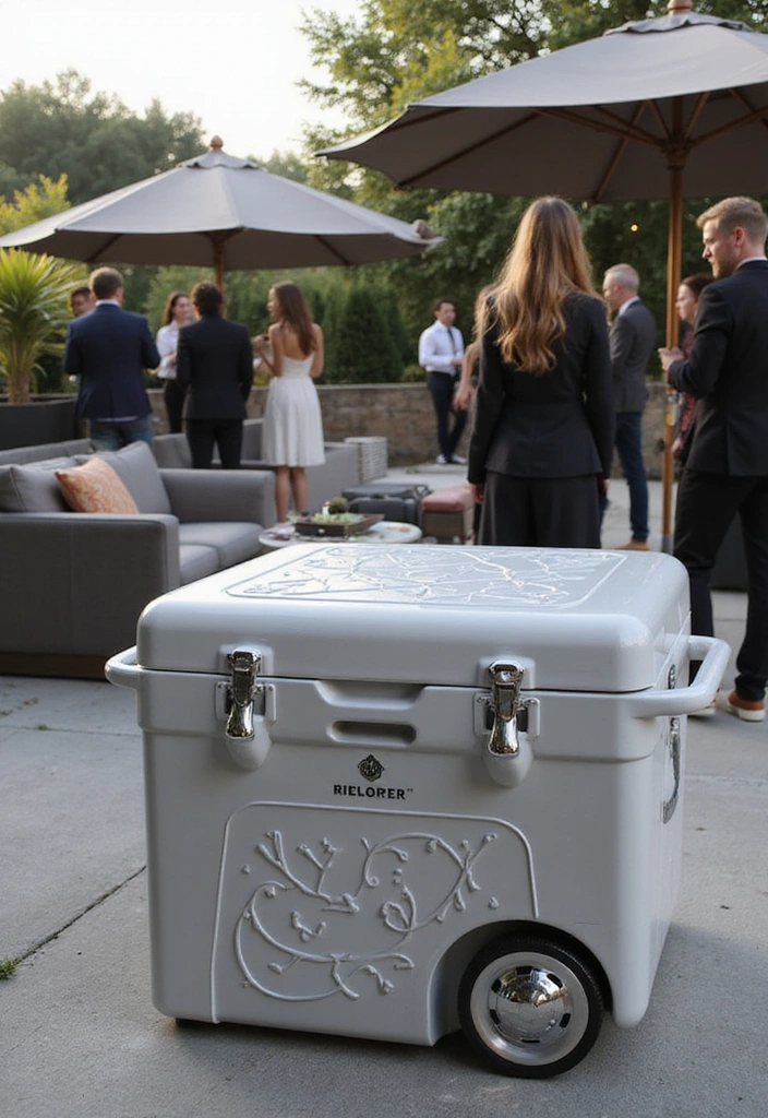 13 Epic Frat Cooler Decor Ideas That Will Make Your Party Unforgettable! - 9. Minimalist Monochrome Cooler