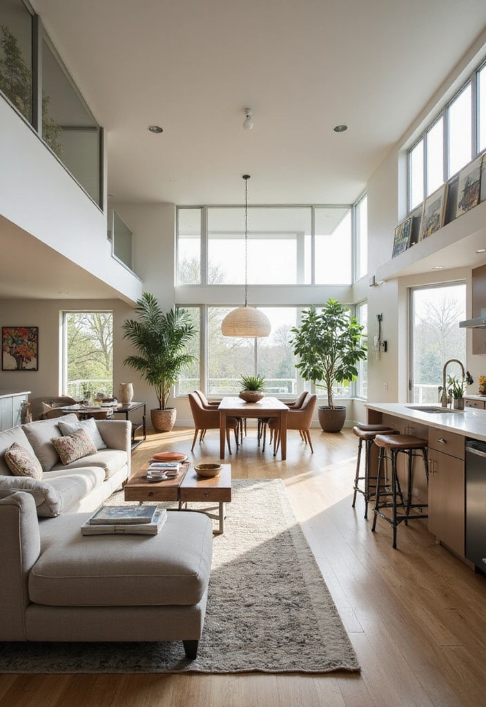 14 Barndominium Living Room Ideas That Will Wow Your Guests (Especially #4!) - 2. Open-Concept Living