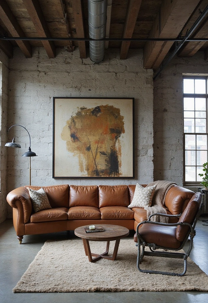 14 Barndominium Living Room Ideas That Will Wow Your Guests (Especially #4!) - 3. Modern Industrial Touch