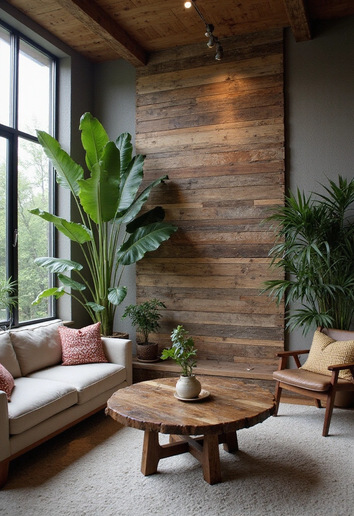 14 Barndominium Living Room Ideas That Will Wow Your Guests (Especially #4!) - 4. Nature-Inspired Oasis