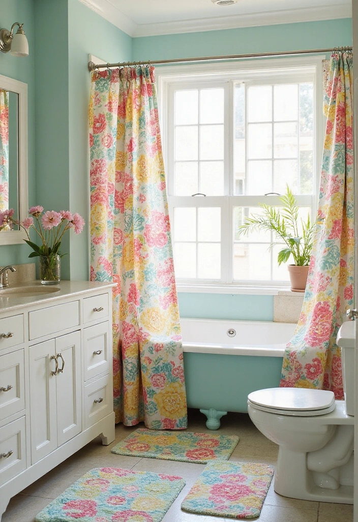 15 April Showers Decor Ideas That'll Bring Spring to Your Home (You Won't Believe #9!) - 14. Colorful Shower Curtains