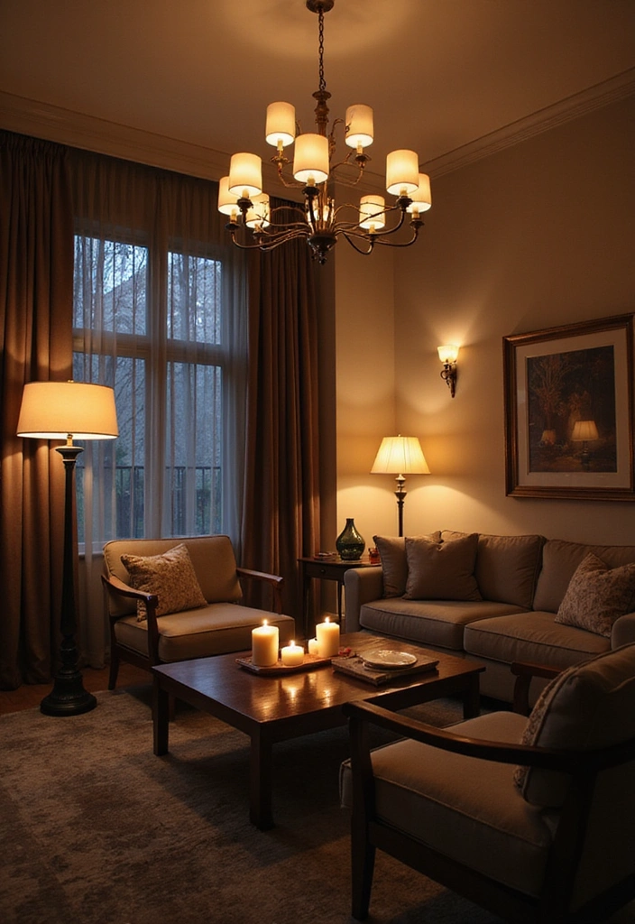 15 Cozy Lounge Room Ideas That'll Make You Want to Stay In Forever! - 2. Layered Lighting